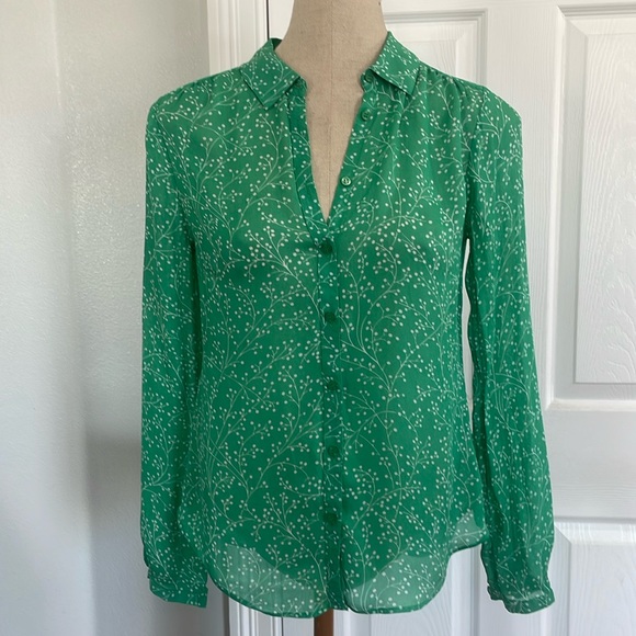 Blouse Manches Longues Boden à Pois - Taille 10, Noire, Neuf Sans étiquette